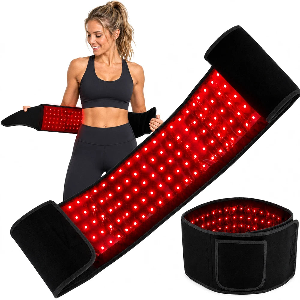 Red Light Therapy Belt 660Nm 850Nm near Infrared Light Therapy for Body, Relaxing Muscle, Inflammation, Improve Circulation