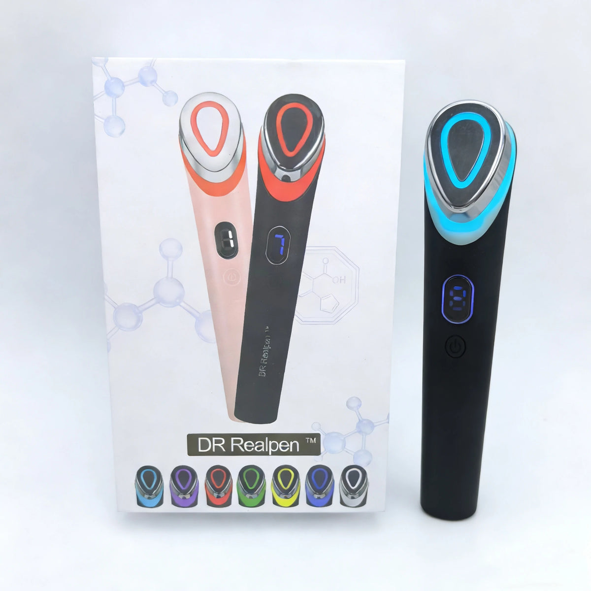 7 Colors Age-R Booster Pro Facial Skin Care Beauty Device EMS Microcurrent Lift Massager Home Use-Valentine'S Day Gift