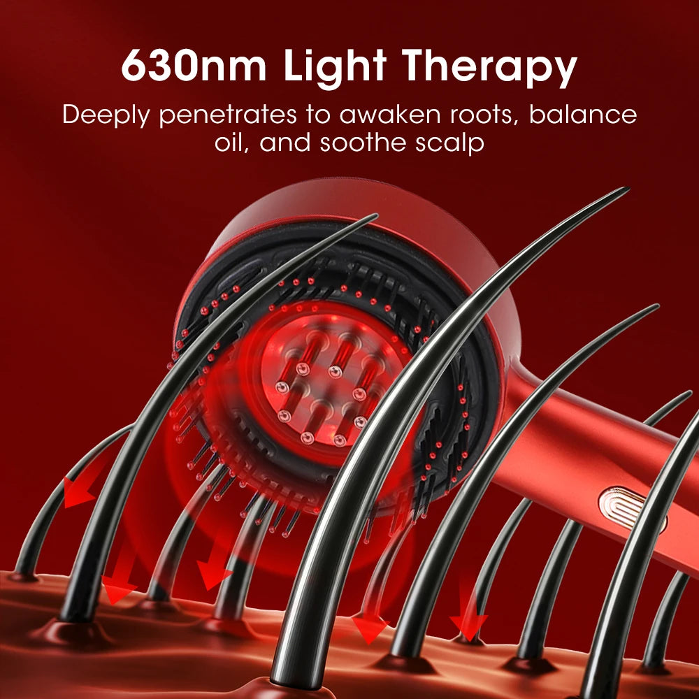 Red LED band on the comb head