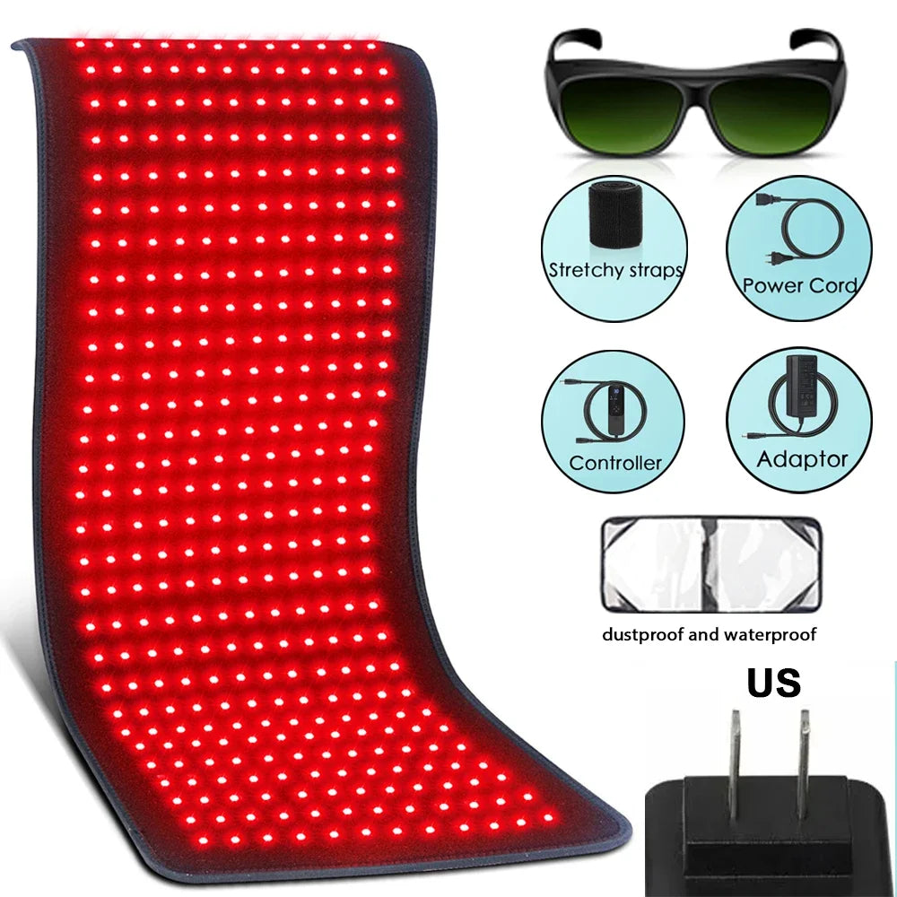 Red light therapy heating pad cushion