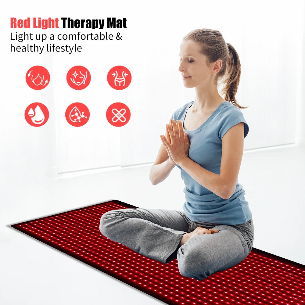 The mat wrapped around a leg for targeted treatment