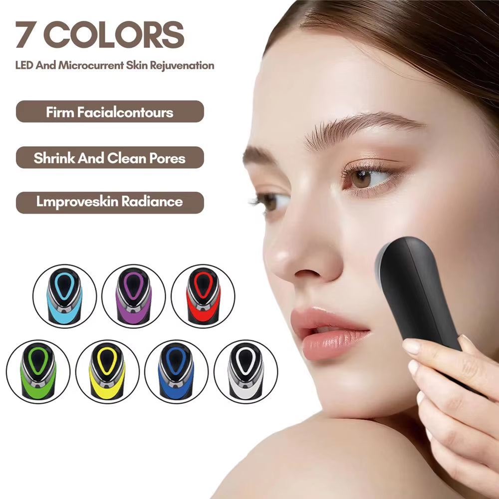 7 Colors Age-R Booster Pro Facial Skin Care Beauty Device EMS Microcurrent Lift Massager Home Use-Valentine'S Day Gift